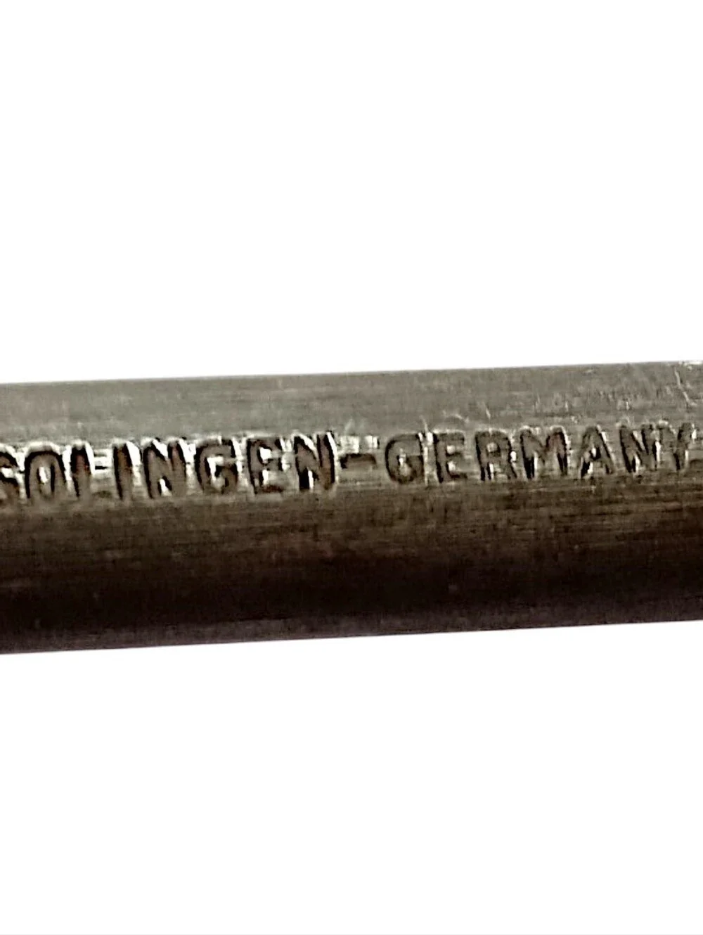 Vintage Solingen Knife Sharpener Steel Rod Stag Horn Antler Handle Germany